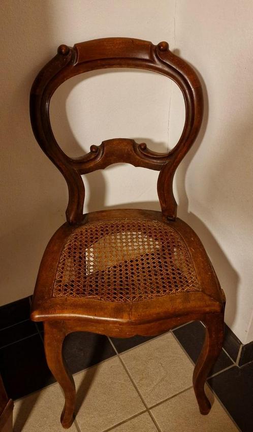 Originele staat antiek Biedermeier stoeltje webbing, Antiek en Kunst, Antiek | Meubels | Stoelen en Banken, Ophalen