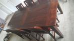 complete eetkamer eettafel met 6 stoelen teak, Ophalen, Zo goed als nieuw, Landelijk, 6 tot 8 stoelen