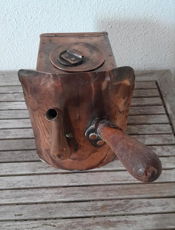 Antieke koperen insteek ketel voor oude kachel., Antiek en Kunst, Antiek | Gereedschap en Instrumenten, Ophalen of Verzenden