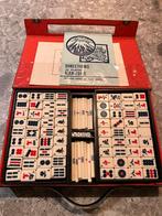Antiek Mahjong spel in luxe koffer, Drie of vier spelers, Ophalen of Verzenden, Gebruikt