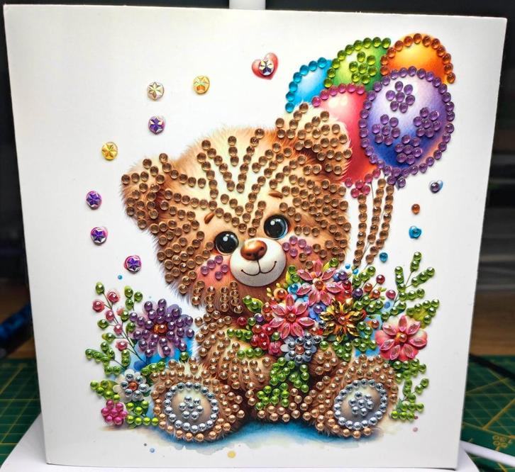 Diamond Painting verjaardagskaart Kinderen 4, Hobby en Vrije tijd, Kaarten | Zelfgemaakt, Nieuw, Kind, Ophalen of Verzenden
