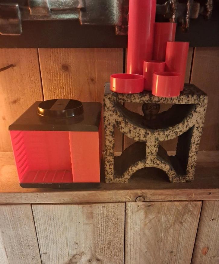 Vintage roterende cassetten houder/bijpassende organizer., Muziek en Instrumenten, Overige Muziek en Instrumenten, Gebruikt, Ophalen of Verzenden