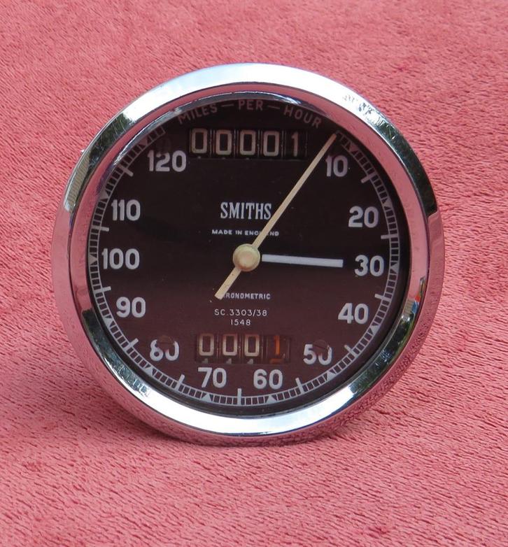Smiths Chronometric mijlenteller (BSA, Triumph, Norton, etc), Motoren, Onderdelen | Oldtimers, Gebruikt, Ophalen of Verzenden