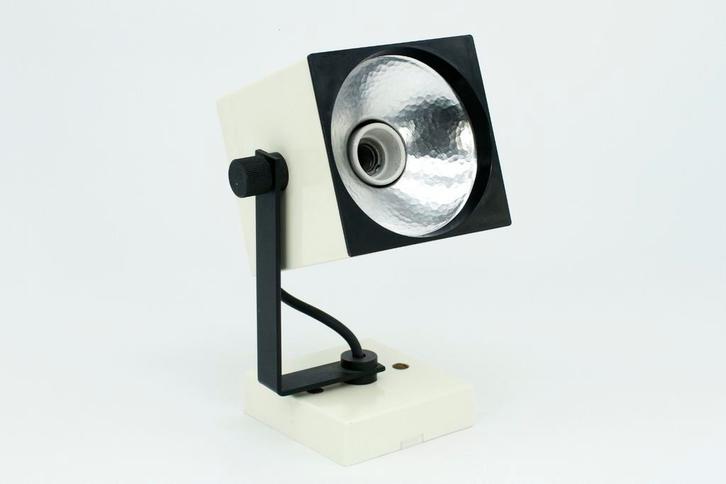 Vintage Philips Model 108 Kubus spot lamp (space age), Huis en Inrichting, Lampen | Spots, Zo goed als nieuw, Metaal of Aluminium