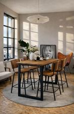 Eettafel en 4 eetstoelen van Eijerkamp, Huis en Inrichting, Tafels | Eettafels, Ophalen, 50 tot 100 cm, 100 tot 150 cm, Teakhout