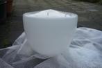 vintage XXL lampenkap giso gispen opaline glas wit Philips., Huis en Inrichting, Ophalen, Gebruikt, 25 tot 50 cm, Wit