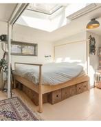 Massief Houten Ikea Bed, Ophalen, Beige, Tweepersoons, Zo goed als nieuw