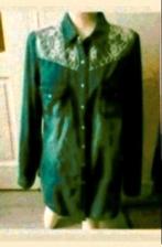 Blauw spijkerbroek blouse, Kleding | Dames, Blouses en Tunieken, Ophalen of Verzenden, Zo goed als nieuw, Maat 38/40 (M), Blauw