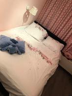 Complete Boxspring JYSK 140x200, Ophalen, Gebruikt, Zwart, Tweepersoons