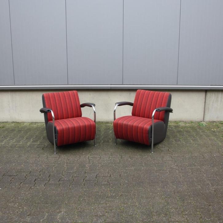 2 x Leolux Scylla i.z.g.st., Huis en Inrichting, Fauteuils, Gebruikt, Stof, 75 tot 100 cm, Ophalen of Verzenden