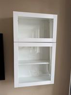 Witte vitrine kast, Huis en Inrichting, Ophalen, Zo goed als nieuw, 25 tot 50 cm