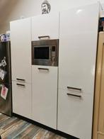 Keukenkast met magnetron/oven en koelkast/vriezer, Huis en Inrichting, Keuken | Complete keukens, Gebruikt, Wit, Overige typen