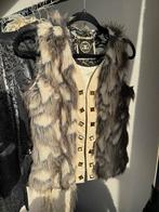 Vintage Y2K fluffy bodywarmer gilet met studs, Vintage, Vintage, Ophalen of Verzenden, Zo goed als nieuw