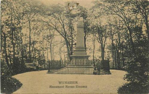(377-422-009) Witmarsum Monument Menno Simonsz, Verzamelen, Ansichtkaarten | Nederland, Friesland, Verzenden