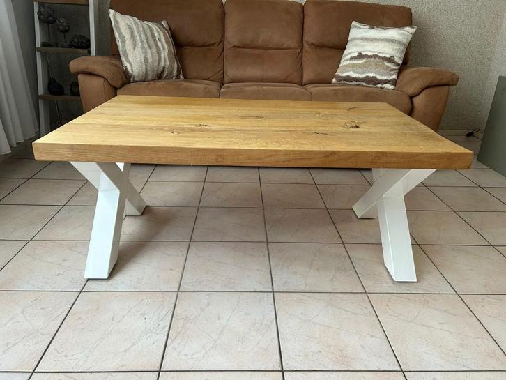 Landelijke eettafel en salontafel, Huis en Inrichting, Complete eetkamers, Zo goed als nieuw, Ophalen