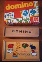 Domino spellen jumbo, hout dieren kan per stuk, Hobby en Vrije tijd, Gezelschapsspellen | Overige, Ophalen of Verzenden