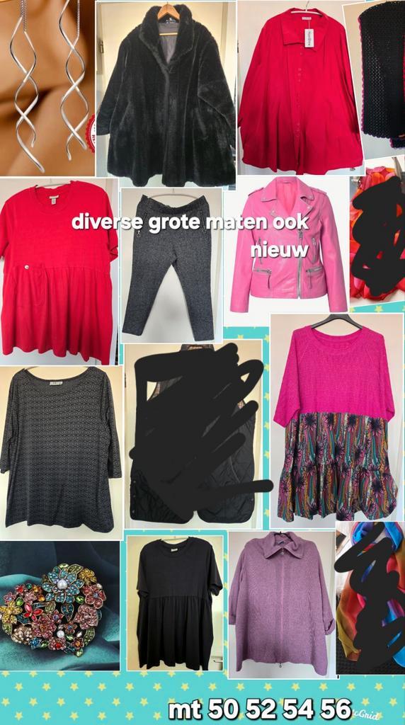 Diverse grote maten nieuw/nieuwstaat va 5 euro, Kleding | Dames, Grote Maten, Zo goed als nieuw, Blouse of Tuniek, Zwart, Verzenden
