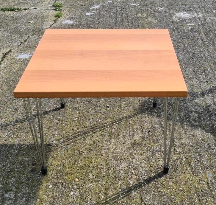 Arne Jacobsen voor Fritz Hansen vintage design Deense, Huis en Inrichting, Tafels | Bijzettafels, Gebruikt, Vierkant, 45 tot 60 cm