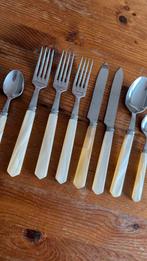 Alain Saint-Joanis bestek inox massif parelmoer look, Ophalen of Verzenden