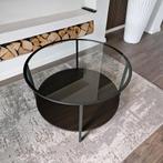 Salontafel Rond Zwart Ikea Vittsjo met Glasplaat, Rond, Zo goed als nieuw, Minder dan 50 cm, 50 tot 100 cm