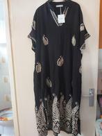 fashion nieuwe lange zwart/goude jurk met riem grote maat 46, Zwart, Maat 46/48 (XL) of groter, Nieuw, Ophalen of Verzenden