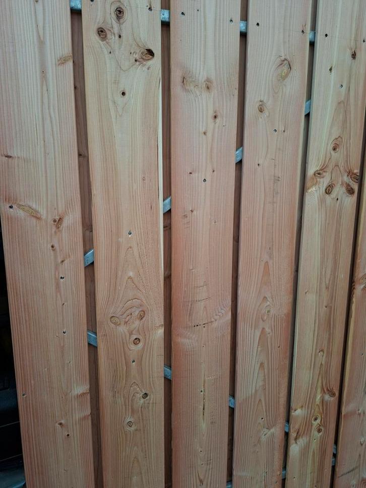 Schuttingdeur nieuw stalen frame 100x180 douglas planken, Tuin en Terras, Tuinpoorten, Nieuw, Draaipoort, Hout, 150 tot 200 cm