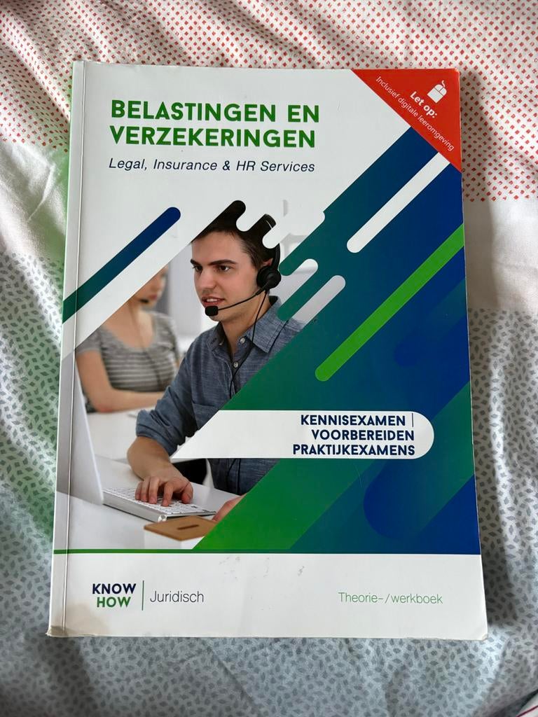 Schoolboek Belastingen en Verzekeringen, Boeken, Studieboeken en Cursussen, Ophalen of Verzenden, Zo goed als nieuw, MBO