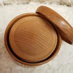 Vintage Houten Onderzetters Set in afgedekt houten doosje, Ophalen of Verzenden, Gebruikt, Glas of Kopje
