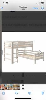 Flexa hoekstapelbed 90 x 200 whitewash, Kinderen en Baby's, Kinderkamer | Stapelbedden en Hoogslapers, Ophalen, Gebruikt, Hoogslaper
