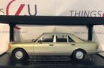 iScale 1:18 Mercedes-Benz S-Klasse (W126) 1985 distelgroen, Hobby en Vrije tijd, Modelauto's | 1:18, Nieuw, Overige merken, Ophalen of Verzenden