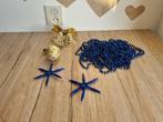 Mooie Vintage Kerstboom Set Marine Blauw met Goud, Verzenden, Zo goed als nieuw