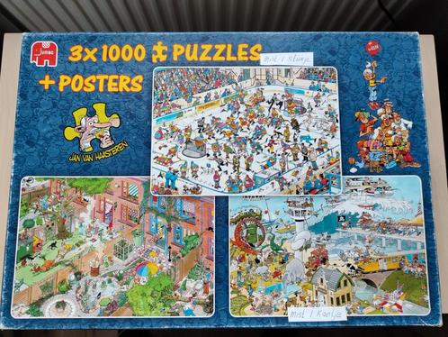 Jan van Haasteren 3x 1000 in 1 doos!, Hobby en Vrije tijd, Denksport en Puzzels, Gebruikt, Ophalen of Verzenden