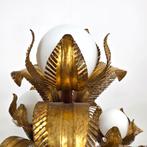 Hollywood Regency lamp florentiner bamboe palmboom verguld, Ophalen, Gebruikt, Hollywood Regency, 150 tot 200 cm
