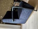 Zwarte croco velvet fauteuil, Huis en Inrichting, Fauteuils, Ophalen, Zo goed als nieuw