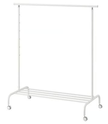 IKEA kledingrek op wieltjes Rigga wit - als nieuw - beschikbaar voor biedingen