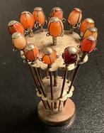 Antieke set met cocktailprikkers, Antiek en Kunst, Antiek | Bestek, Ophalen of Verzenden