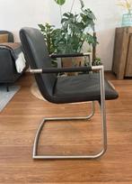4 leren eetkamerstoelen, Huis en Inrichting, Ophalen, Gebruikt, Bruin, Leer