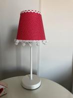 Tafellamp met bijpassende hanglamp / kroonluchter wit/rood, Huis en Inrichting, Ophalen of Verzenden, Zo goed als nieuw, Minder dan 50 cm