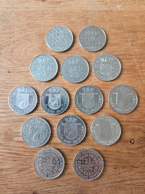 14x Nederlandse Rijksdaalder - divers 1969 - 1985, Postzegels en Munten, Munten | Nederland, Losse munt, 2½ gulden, Koningin Juliana
