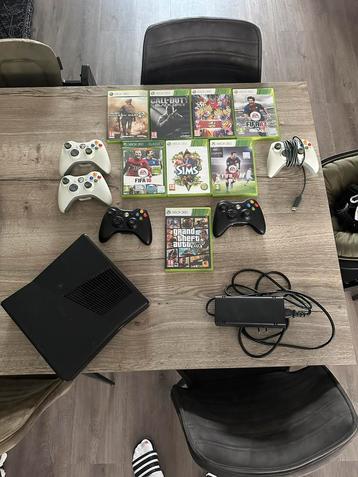 Xbox 360 S zwart HD 8 games GTA 5 beschikbaar voor biedingen