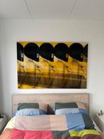 Plexiglas Kunstwerk Geel/Zwart 150x100, Ophalen