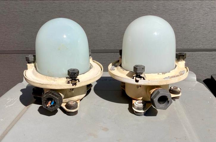 Vintage Scheepslampen - Industriel Design Set van 2, Antiek en Kunst, Antiek | Lampen, Ophalen of Verzenden