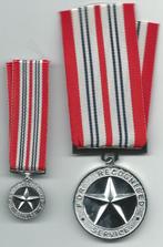 NIGERIA 1965 Recognized Service Medal, full size and mini, Verzamelen, Verzenden, Landmacht, Overige gebieden, Lintje, Medaille of Wings