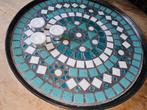 Handgemaakt mozaïek dienblad metaal, Ophalen of Verzenden, Zo goed als nieuw, Rond, Metaal
