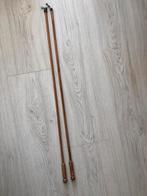4 Houten Gordijn trekstokken, Ophalen, Minder dan 50 cm, Gebruikt, Bruin