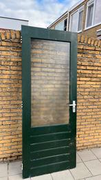 Achterdeur met draad glas  83 x 2070 hoog, Doe-het-zelf en Verbouw, Deuren en Horren, Ophalen, 80 tot 100 cm, 200 tot 215 cm, Glas