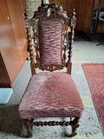 Antieke Houten Stoel, Ophalen, Gebruikt, Bruin, Eén