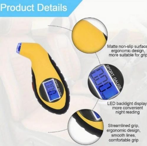 Digitaal bandenspannings meter SPORT van €15 voor € 12, Auto diversen, Autogereedschap, Nieuw, Ophalen of Verzenden