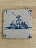 Antieke Delftsblauwe tegel, Ophalen of Verzenden