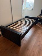 WOOOD eenpersoonsbed zwart, Ophalen, 90 cm, Eenpersoons, Zwart